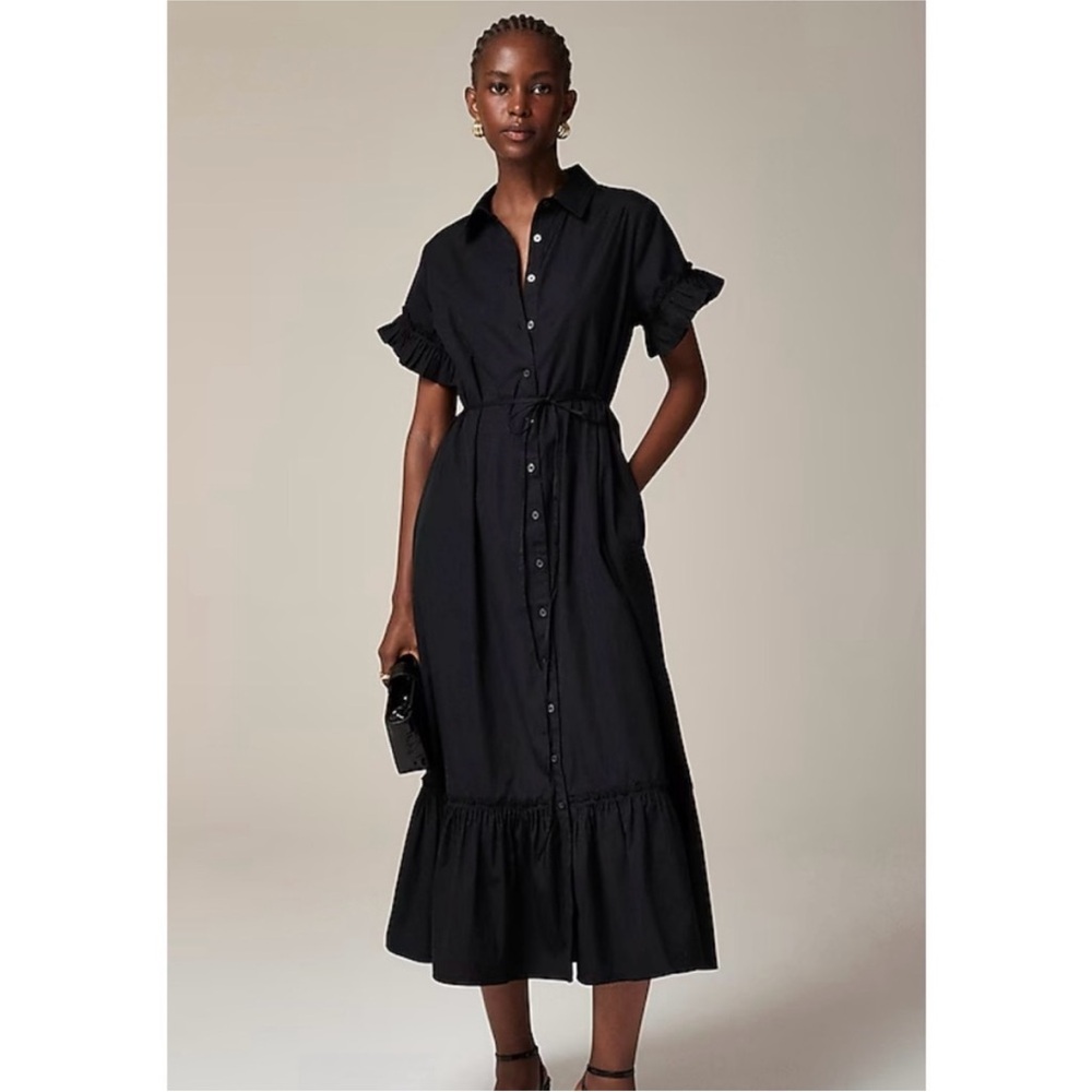 J.Crew Black Button-Down Dress